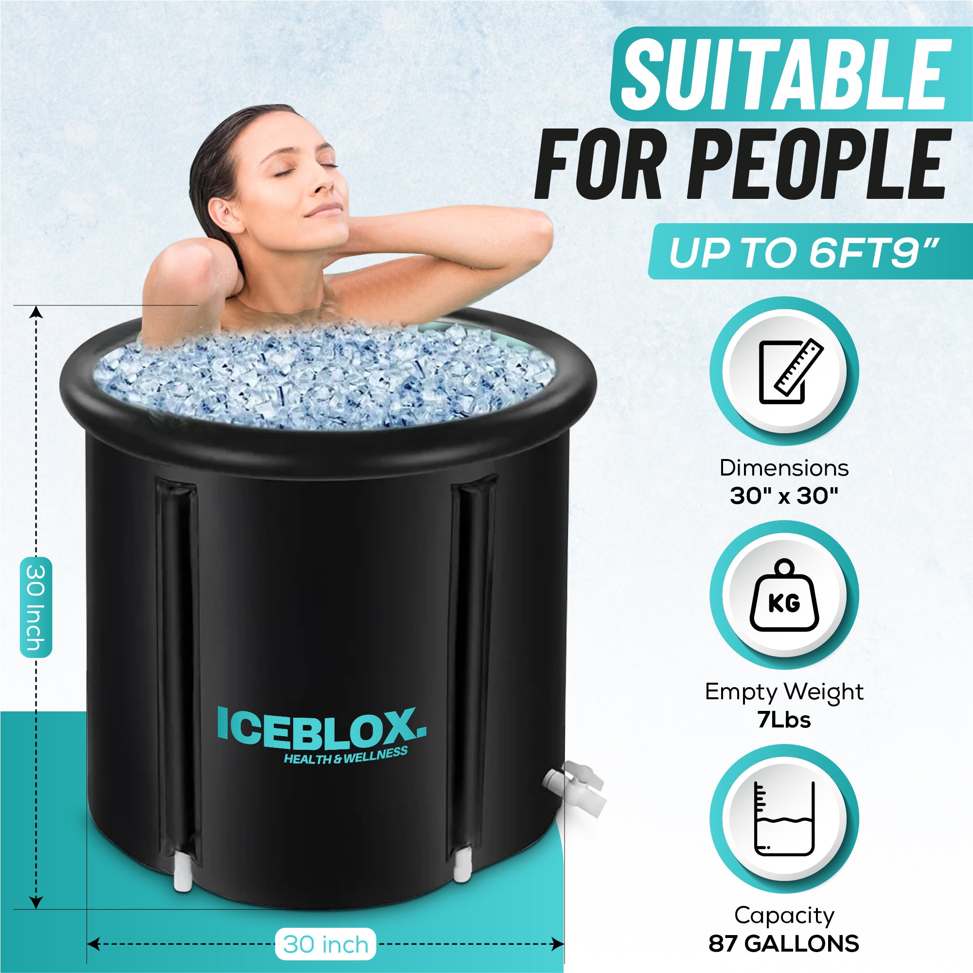 ICEBLOX Portable Ice Bath Tub for Ultimate Recovery